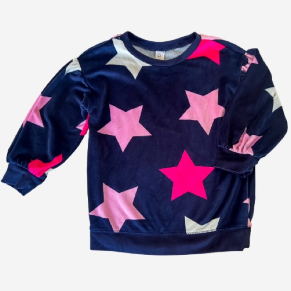 GAP Kids Star Sweater - Navy, Pink, and White